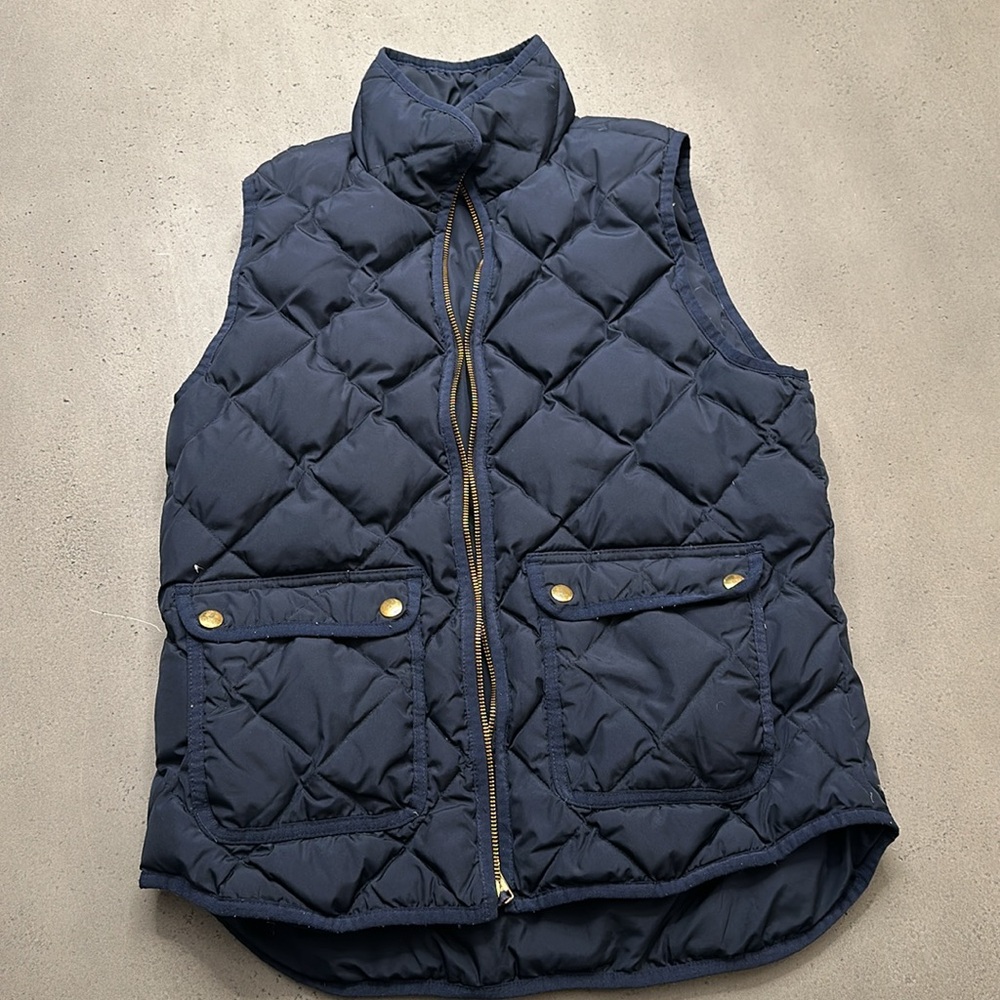 J.Crew Navy Quilted Putter Vest
